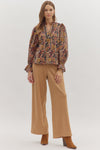 Autumn Reverie Paisley Print Top