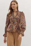 Autumn Reverie Paisley Print Top