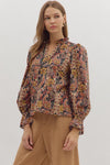 Autumn Reverie Paisley Print Top