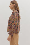 Autumn Reverie Paisley Print Top