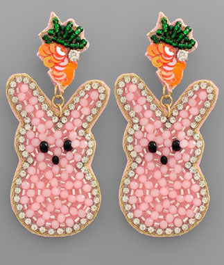 Carrots for the Easter Bunny Pink Earrings