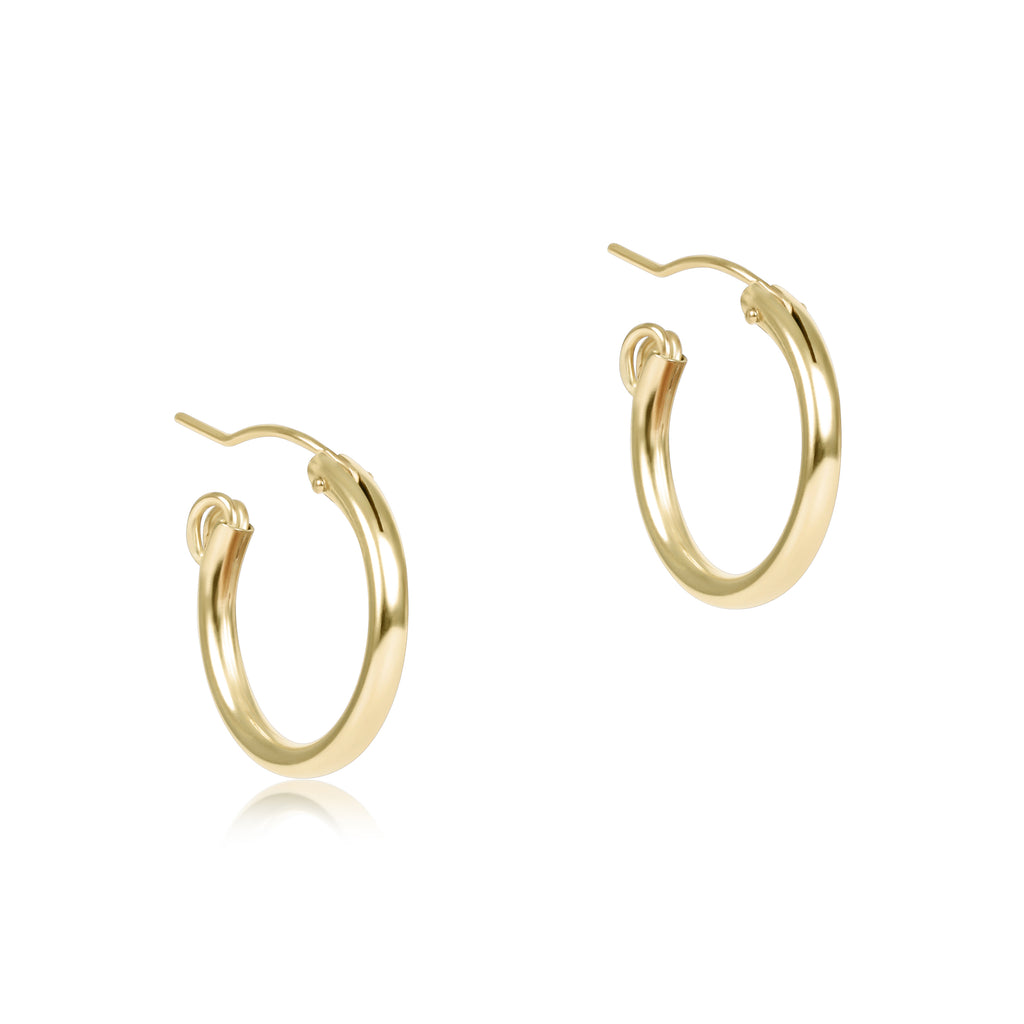 Enewton Round Smooth .5" Gold Hoop Earrings