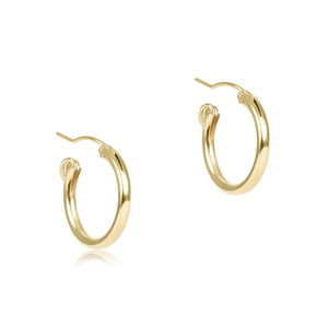 Enewton Round Smooth .5" Gold Hoop Earrings