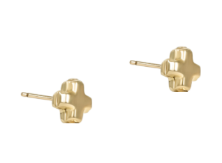 Enewton Gold Small Signature Cross Stud Earrings