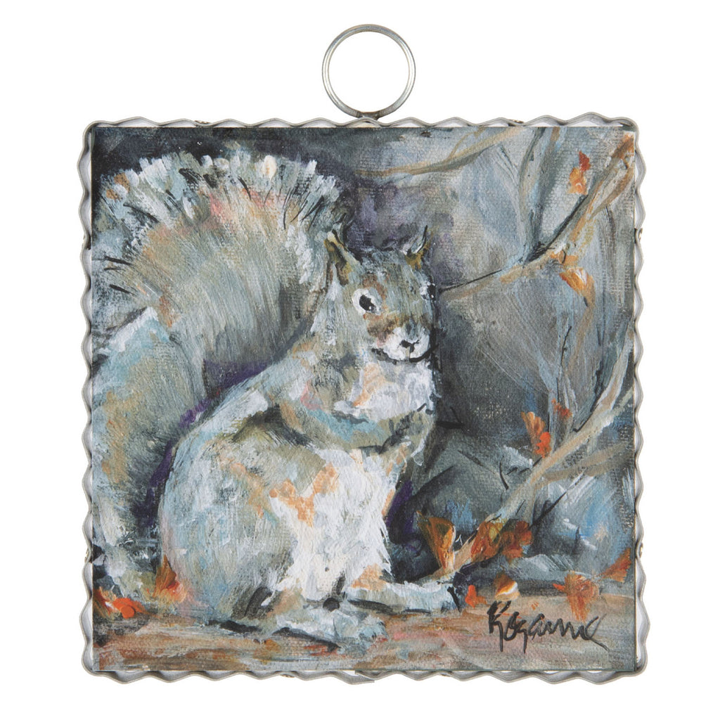 Roundtop Collection Fall Squirrel Mini Print