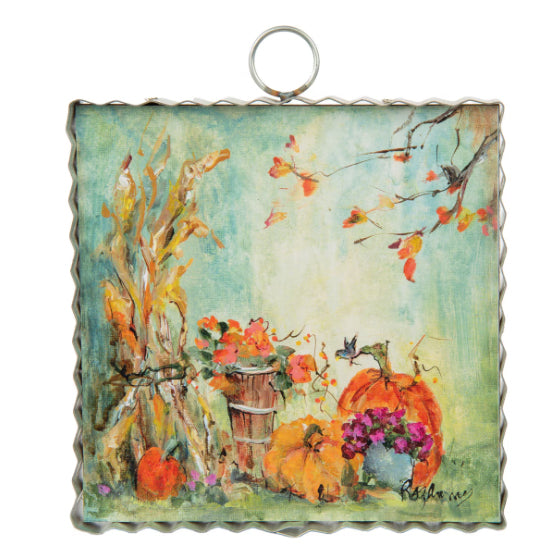 Roundtop Collection Pumpkins & Mums Mini Print