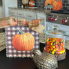 Roundtop Collection Pumpkin on Checks Mini Print