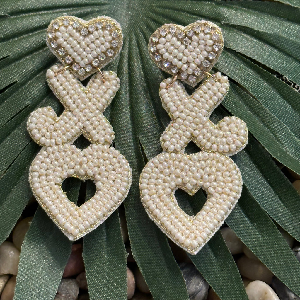 XO Pearl Bead Earrings