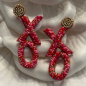 XO Beaded Earrings
