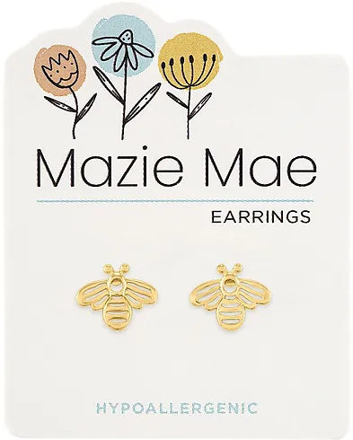 Bee Gold Stud Mazie Mae Earrings