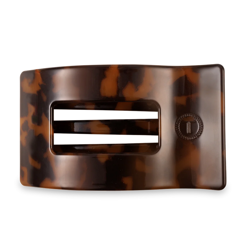 Teleties Tortoise Flat Rectangle Hair Clip