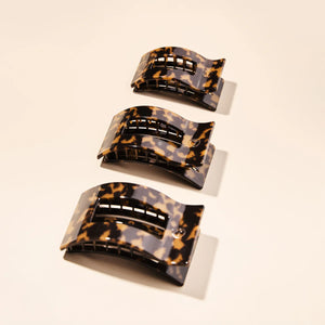 Teleties Tortoise Flat Rectangle Hair Clip