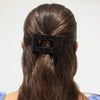 Teleties Jet Black Flat Rectangle Hair Clip