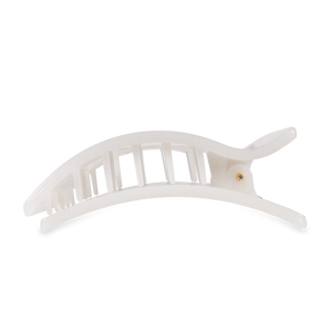 Teleties Coconut White Flat Rectangle Hair Clip