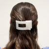 Teleties Coconut White Flat Rectangle Hair Clip