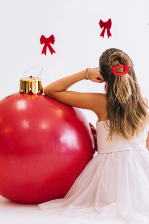 Teleties Rudolph Red Flat Round Hair Clip