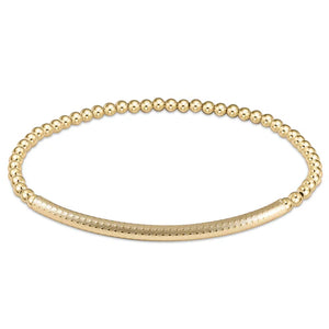 Enewton Bliss Bar Textured 3mm Gold Bead Bracelet