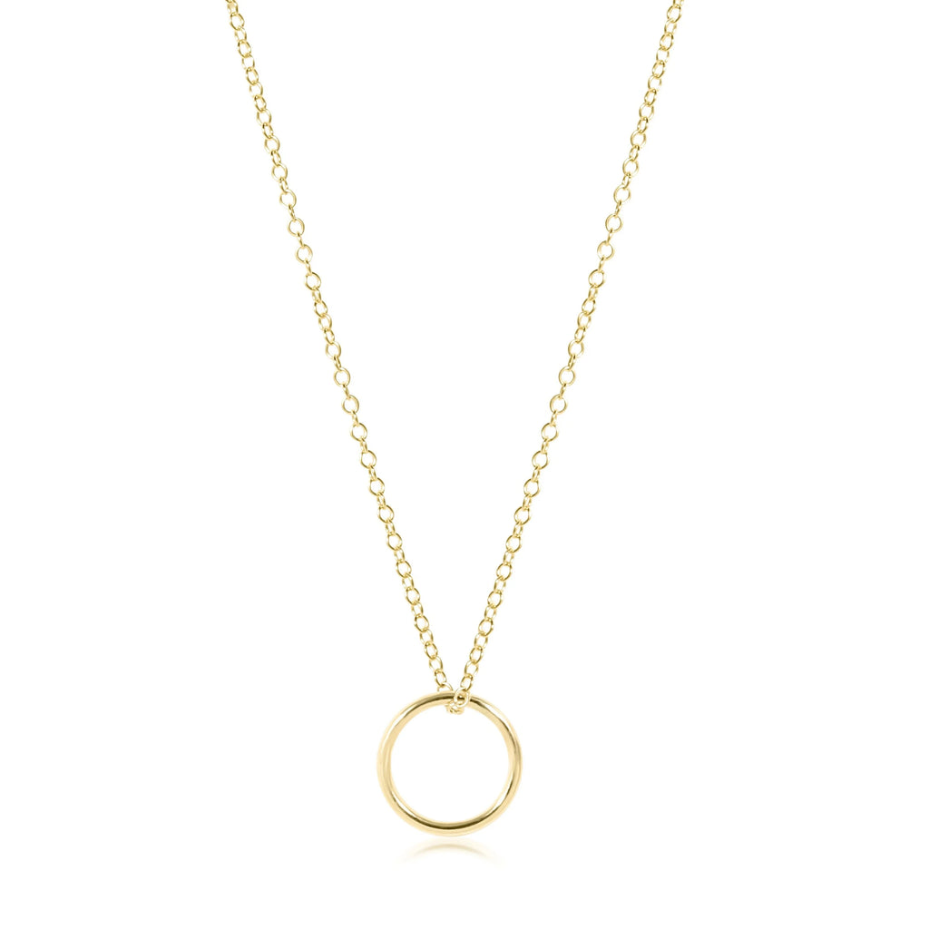 Enewton Halo Gold Charm 16" Gold Necklace
