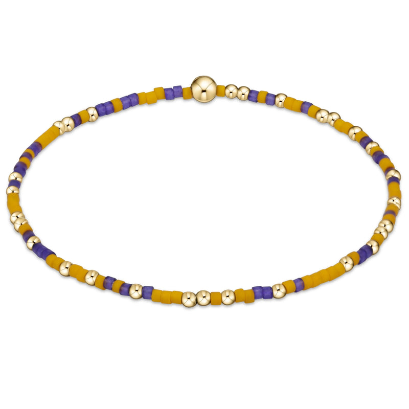 Enewton Deep Purple-Golden Yellow Gameday Hope Unwritten Bracelet