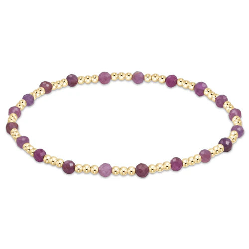 Enewton Ruby Gold Sincerity Pattern 3mm Bead Bracelet