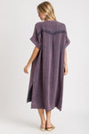 One Way Ticket Umgee Mineral Wash Cotton Gauze Midi Dress