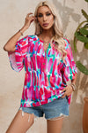 Rose Revival Abstract Brushwork Top
