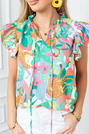 Wildflower Whimsy Ruffle Top