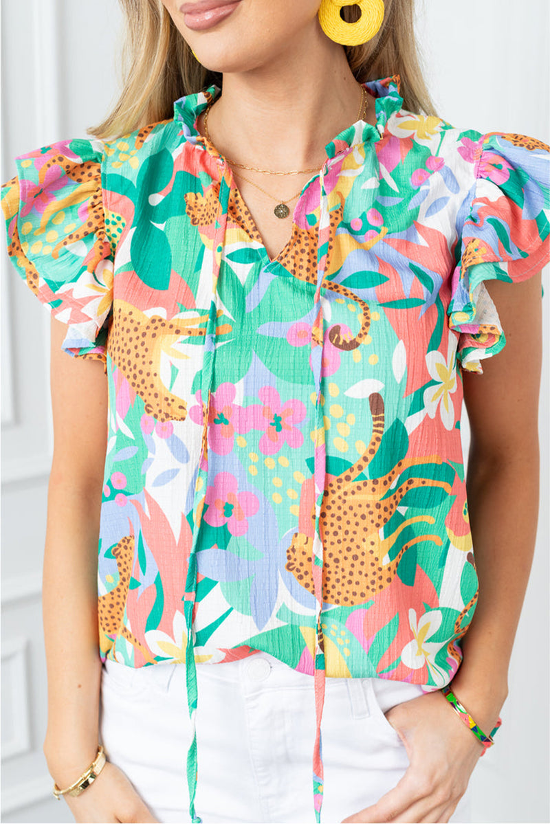 Wildflower Whimsy Ruffle Top