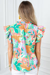 Wildflower Whimsy Ruffle Top