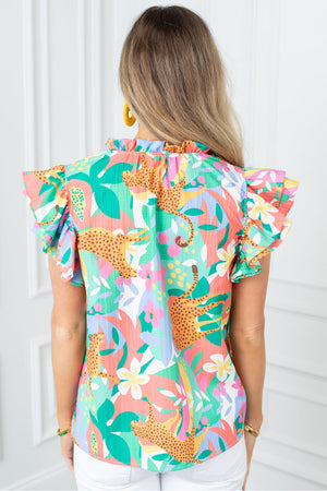 Wildflower Whimsy Ruffle Top