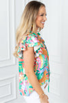 Wildflower Whimsy Ruffle Top