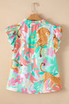 Wildflower Whimsy Ruffle Top