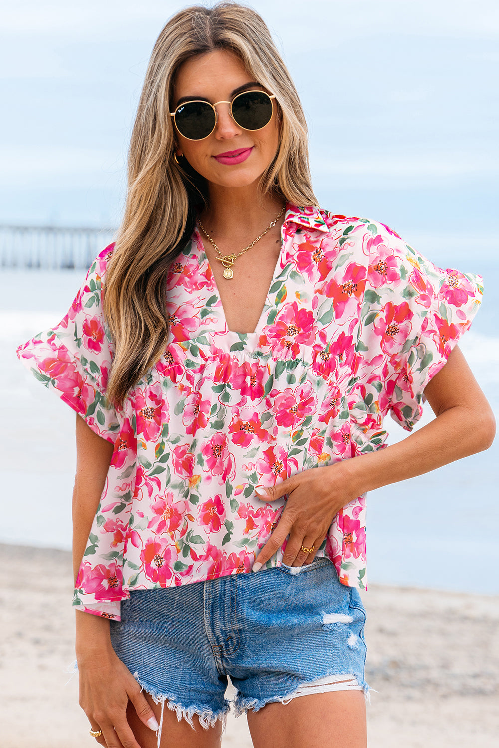 Petal Crush Ruffle Top
