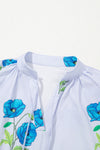 Blue Skies Bloom Floral Print Top