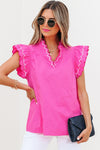 Sugar Pop Scallop Trim Top