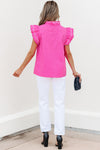 Sugar Pop Scallop Trim Top