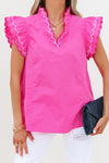 Sugar Pop Scallop Trim Top