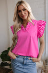 Sugar Pop Scallop Trim Top