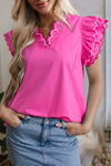 Sugar Pop Scallop Trim Top