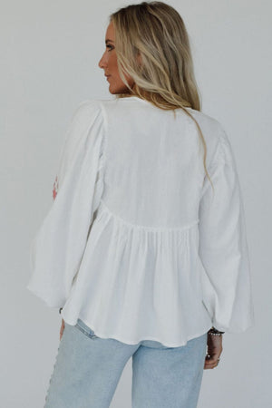 Bloom & Lace V-Neck Top