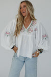 Bloom & Lace V-Neck Top