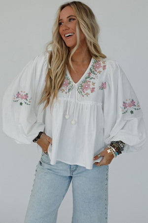 Bloom & Lace V-Neck Top