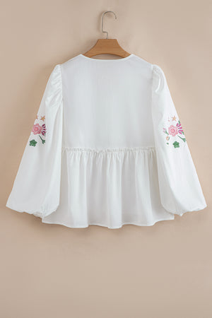 Bloom & Lace V-Neck Top