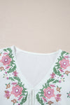 Bloom & Lace V-Neck Top