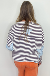 Starlight Stripes Gray Stripe Knit Top