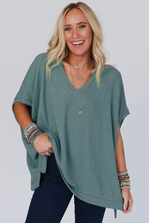 Moonlight Ease Oversized Ribbed Knit Top