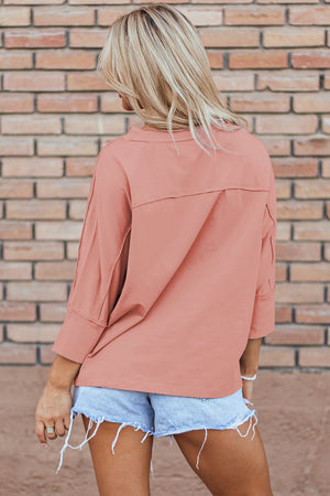 Stitched In Stars Rose Tan Starbust Mineral Wash Top