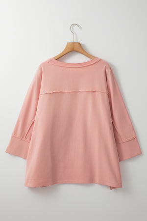 Stitched In Stars Rose Tan Starbust Mineral Wash Top