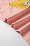Stitched In Stars Rose Tan Starbust Mineral Wash Top