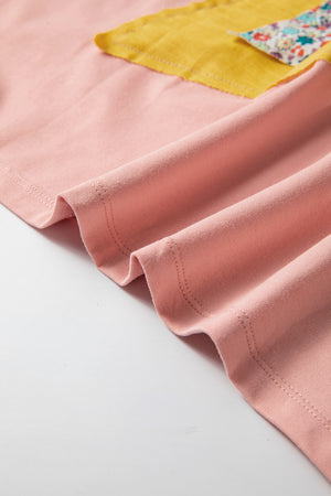 Stitched In Stars Rose Tan Starbust Mineral Wash Top